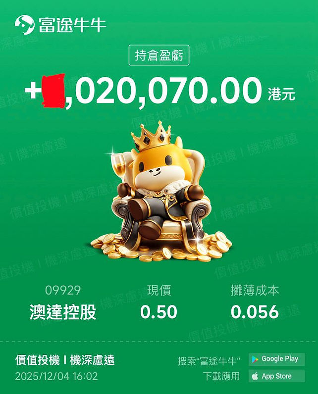 學員盈利 +1,020,070 HKD
